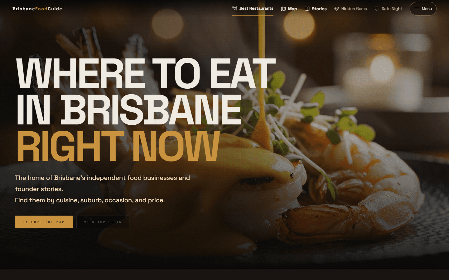 Brisbane Food Guide homepage: Where to eat in Brisbane right now